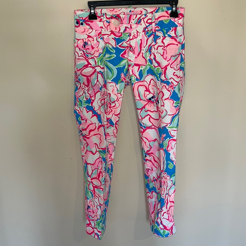 Size 0 Lilly Pulitzer floral pant! LIKE NEW